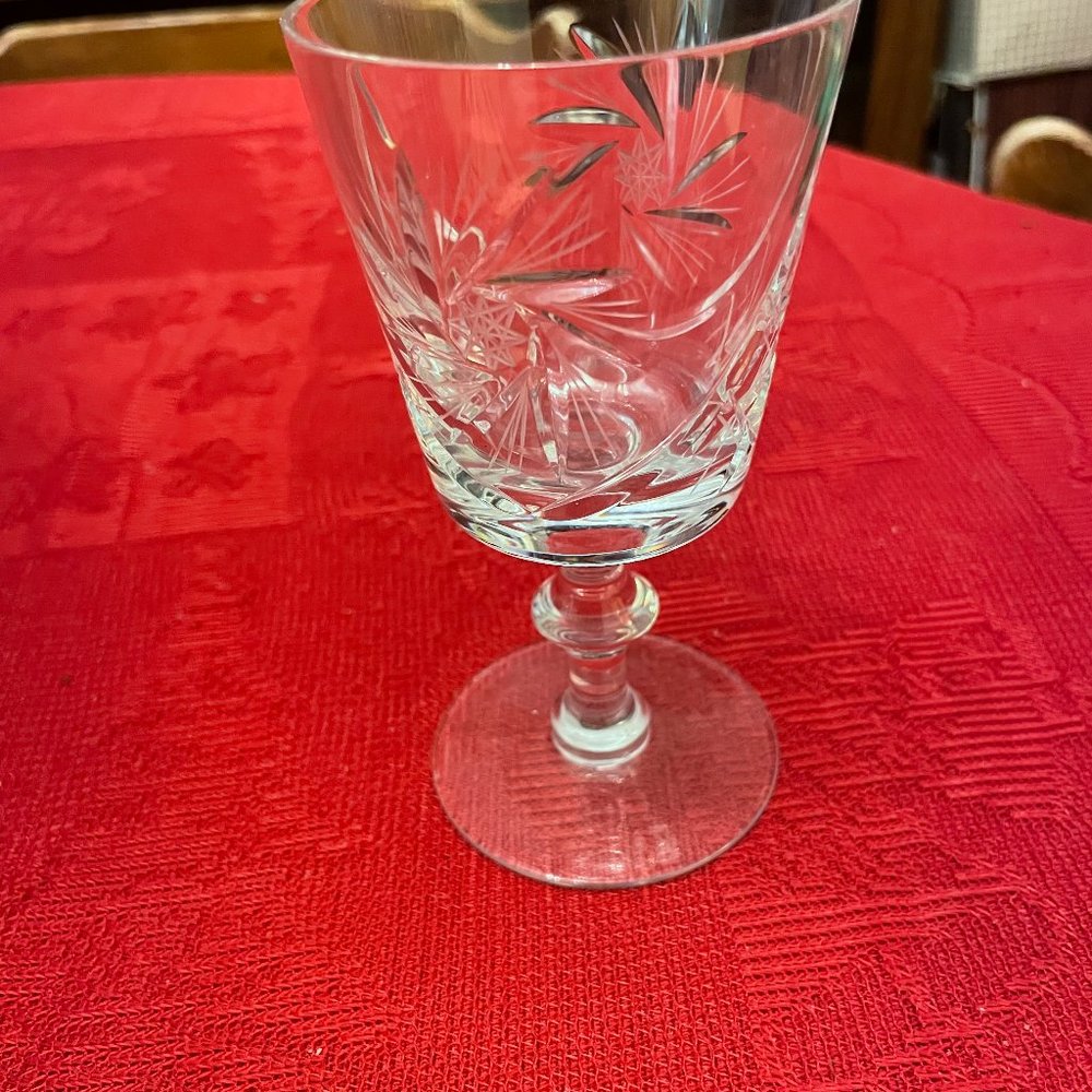 Crystal Pinwheel Wine or Water Goblets